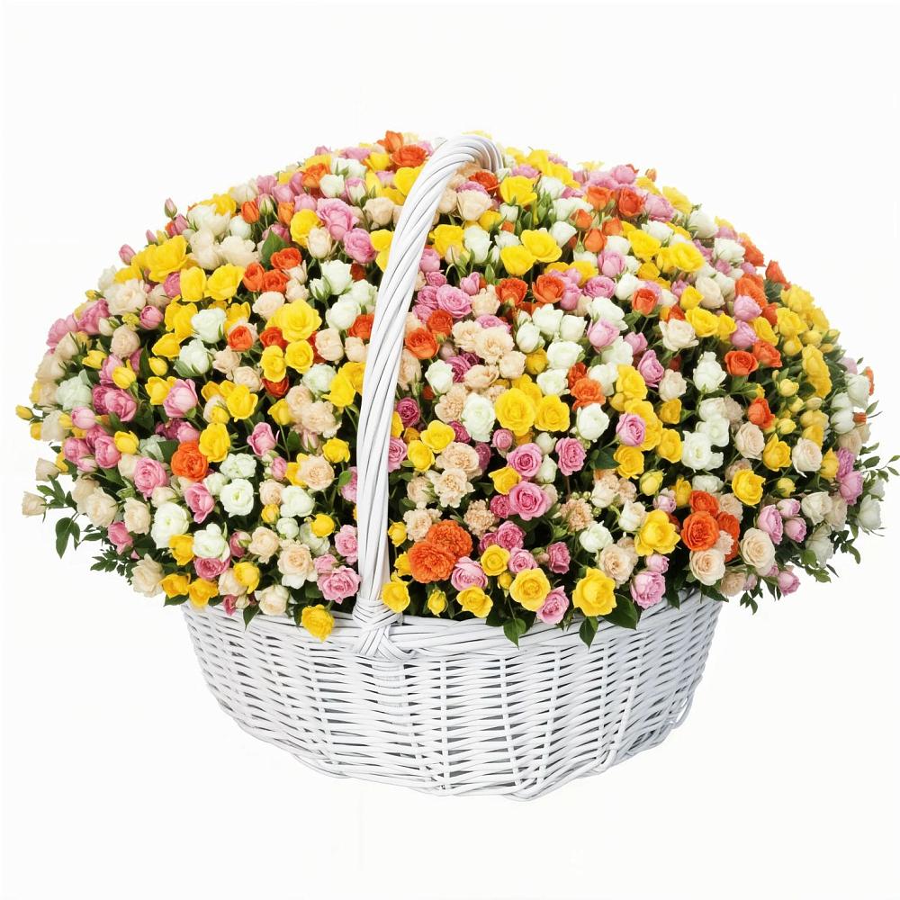 Премиум корзина Кустовых Роз в Кезе Премиум букет из: Розы в Кезе