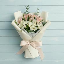 Букет Утренний поцелуй в Кезе Букет цветов из:  Альстромерии в Кезе