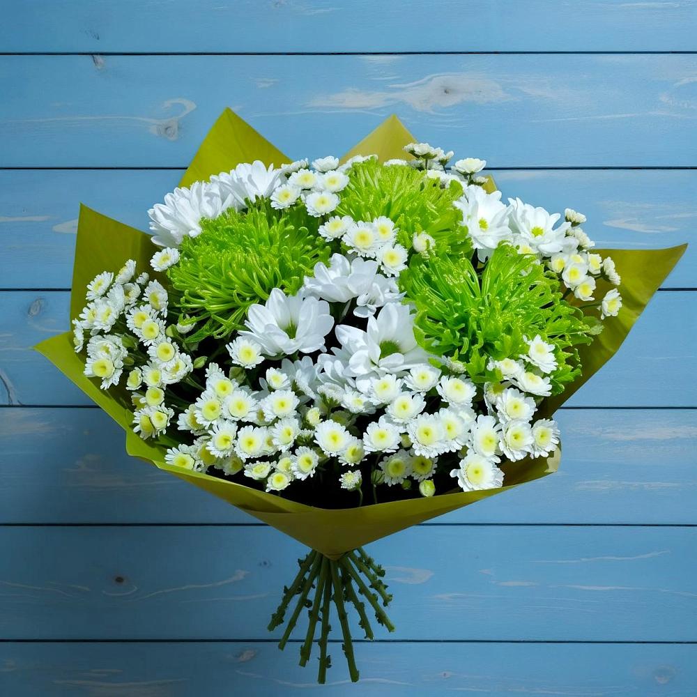 Букет скромность  в Кезе Букет цветов из: Хризантемы в Кезе