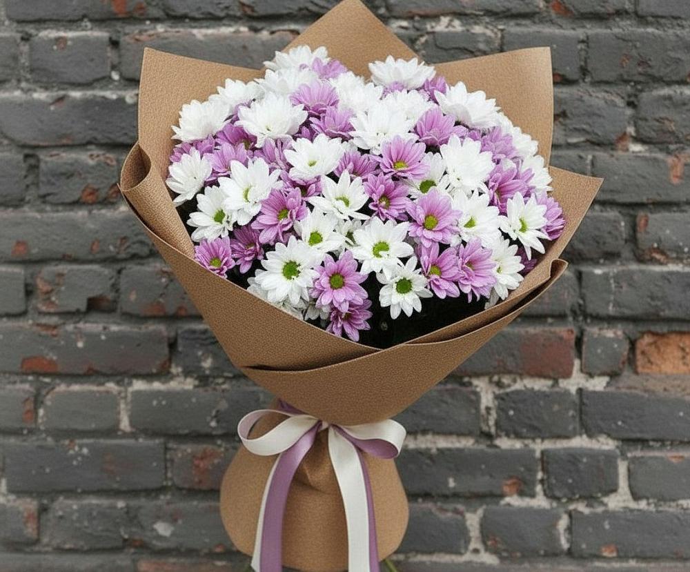 Букет грани совершенства в Кезе Букет цветов из: Хризантемы в Кезе