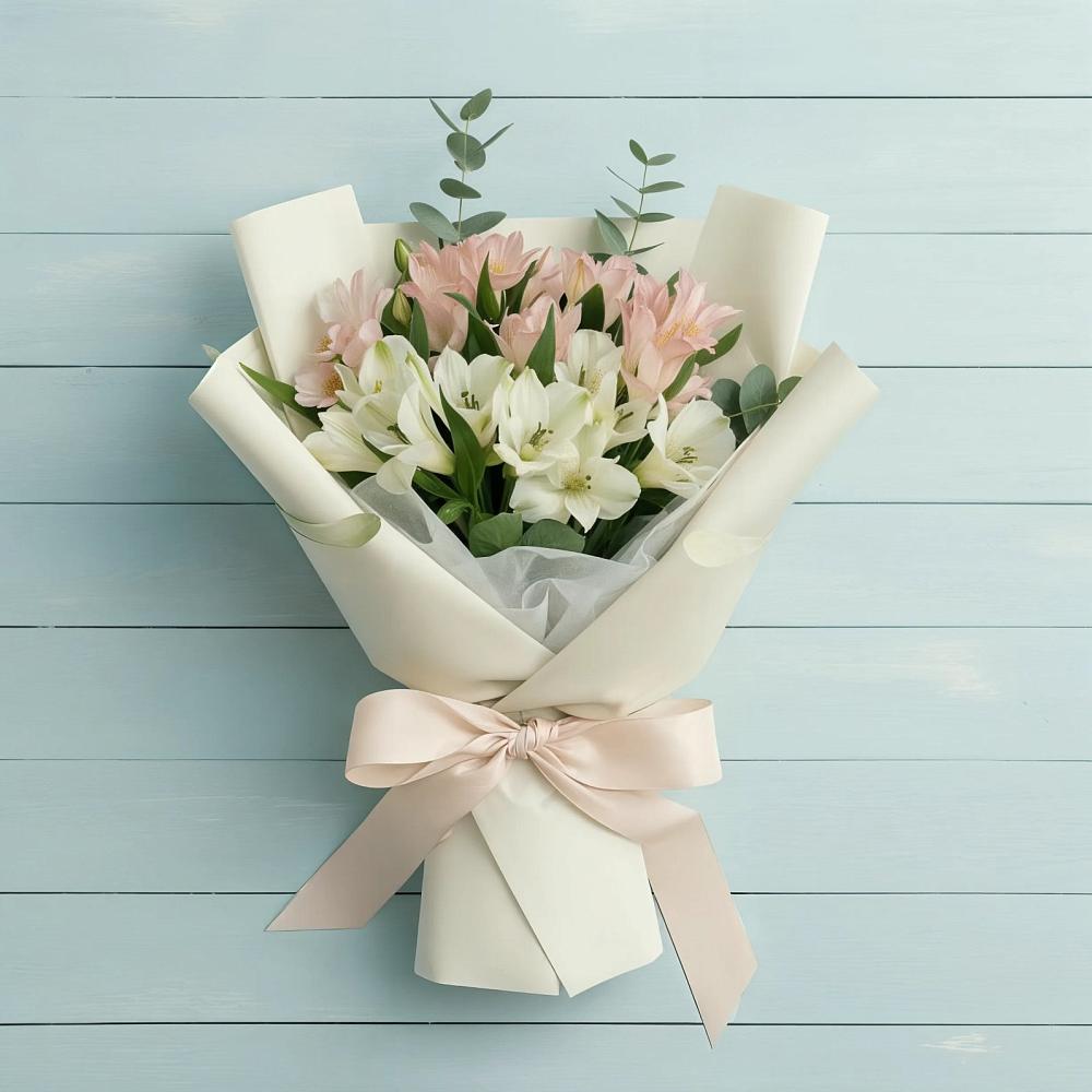 Букет Утренний поцелуй в Кезе Букет цветов из: Альстромерии в Кезе