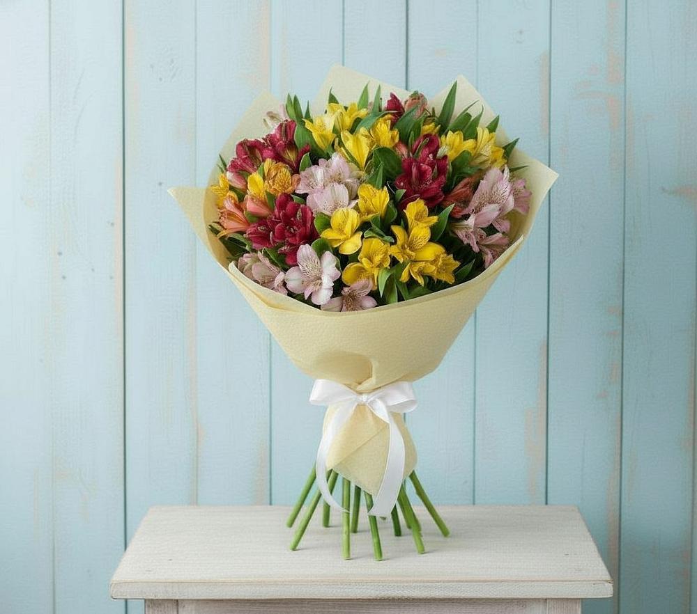 Букет Летние краски в Кезе Букет цветов из: Альстромерии в Кезе